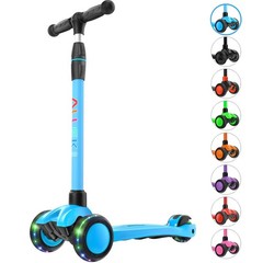 Allek Kick Scooter B03, Lean ‘N Glide 3-Wheeled Push Scooter with Extra Wide …