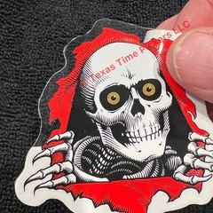 🔥 Powell Peralta OEM Bones Ripper Skateboard CLEAR Die-Cut Sticker SHIPS TODAY