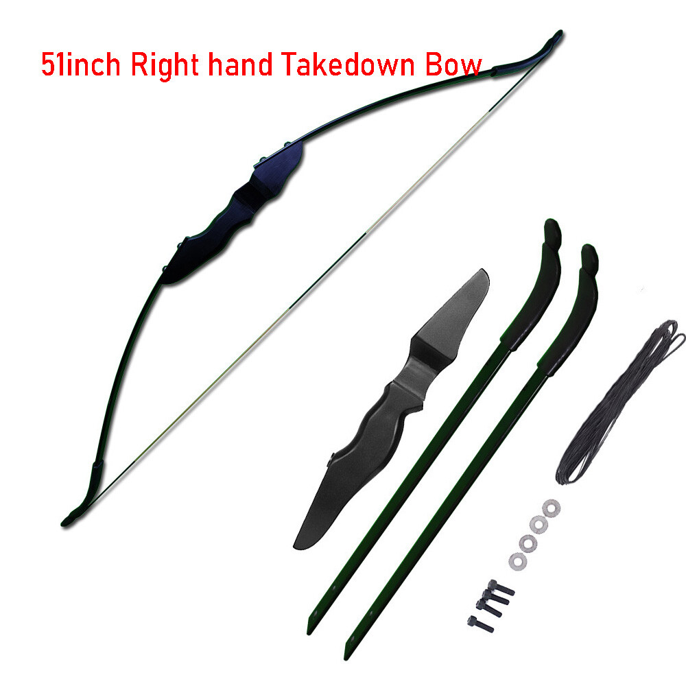 30/40Lbs 51″/57″ Archery Detachable Takedown Recurve Bow Right Left Hand Hunting