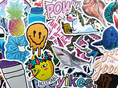 1000 Random Bulk Sticker Bomb Lot Fun Variety Pack Luggage Skateboard Decals