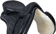 100% Softy Leather All Purpose Treeless leather black saddle Freemax saddle