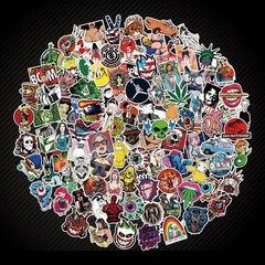 300PCS Random PVC Stickers Bomb Vinyl bike Laptop Luggage Decals Dope Sticker