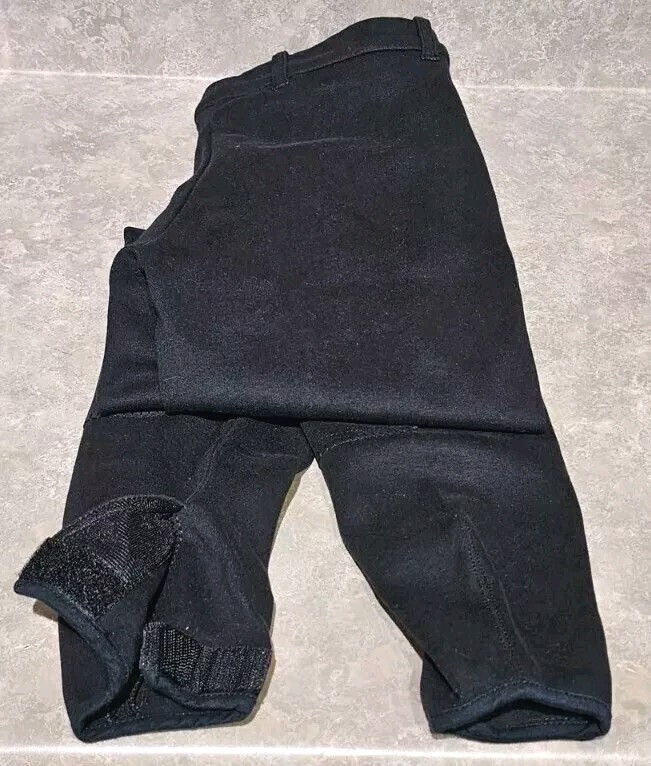 VEQUI COMFORT-Black Cttn/Spdx, Womens Flt.Fnt, Equestrian Riding Breeches-(28)