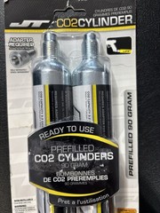 JT 40297 Silver 90 Gram Prefilled CO2 Cylinders For Paintball 2 Pack