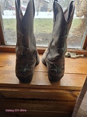 Colt Ford Western Equestrian Boots Brown Star Design women’s Size 12