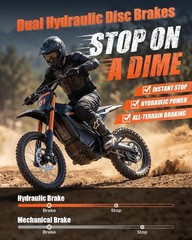 PRO ELECTRIC DIRT BIKE 6000W PEAK 60V/30AH OFF ROAD E MOTORCYCLE 50MPH FOR ADULT