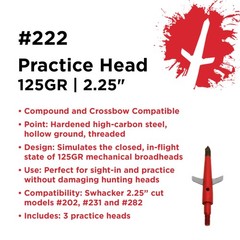 Practice Broadheads 125 Grain 2.25″ Cut – 100 Grain for Precision Tuning