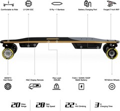 MEEPO V3 Max Electric Skateboard,Max speed 29 Mph,20 miles range,4 speed gear