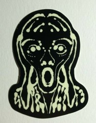 Supreme Glow In The Dark Scream Sticker 100% Authentic SS17 Season