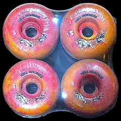 Vintage Spitfire Hell Hounds 63mm Multi Color Skateboard Wheels Made In The USA