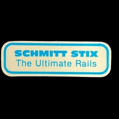 Vtg 1980’s Schmitt Stix Skateboards The Ultimate Rails Sticker In Blue