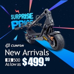 CUNFON RS500 Electric Scooter 624Wh High Capacity Battery Max. Range 35Miles