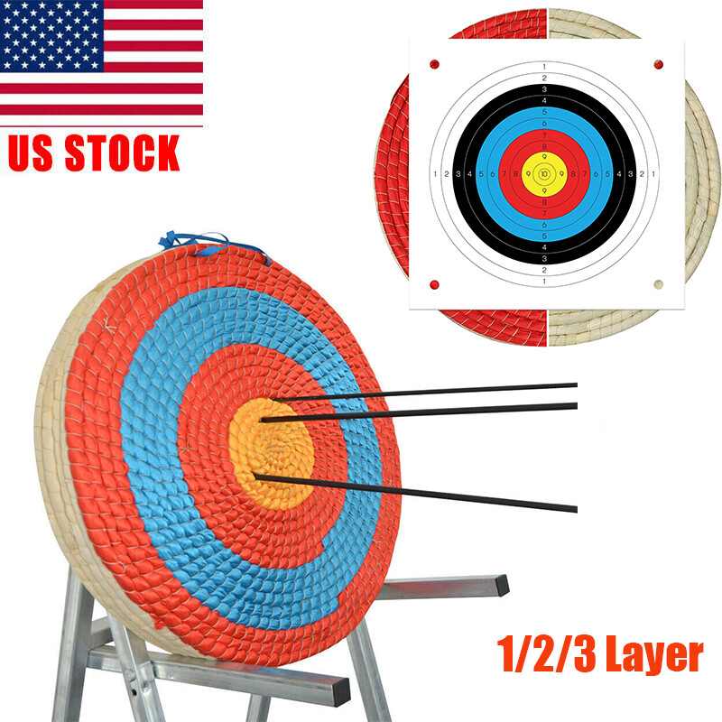 50cm Archery Straw Target Board Solid Bow Arrow Shooting Practice Outdoor Sport