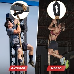 Climbing Rope Gym Workout – 10FT Heavy Duty Jute Thick Ropes for Adults Strength