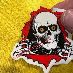🔥 Powell Peralta OEM Bones Ripper Skateboard CLEAR Die-Cut Sticker SHIPS TODAY