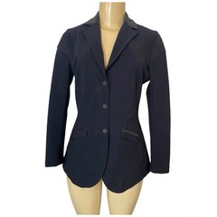 FINAL SALE Cavalleria Toscana Womens Navy Jacket Buttons Zip Equestrian Riders