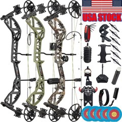 Adjustable 30-70lbs Compound Bow Archery Accessory Set Outdoor Target Hunting RH