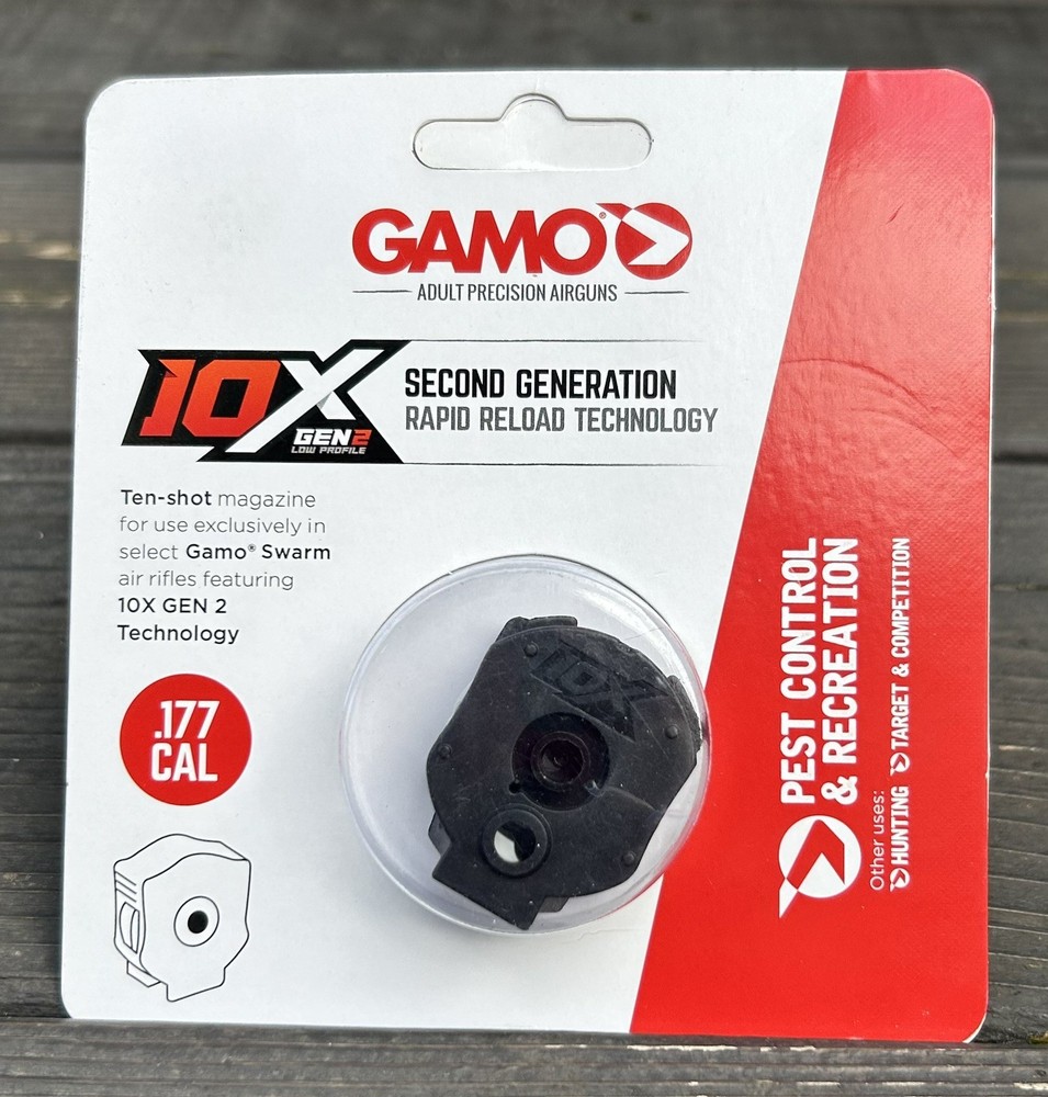 Gamo 10X GEN2, 10-Round Quick-Shot Magazine, .177 Cal, Rapid Reload – 621258954
