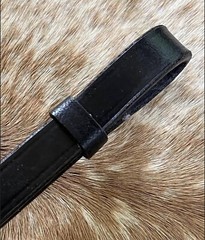 Black Genuine Leather Western Girth Cinch Connector Strap FREE SHIPPING