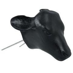 CE CLASSIC ROPE Black Molded Plastic Calf Head Roping Dummy with Spikes for