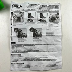 RD Roller Derby 2 in 1 Inline + Quad Combo Adjustable Boys Sizes 12-2 Green