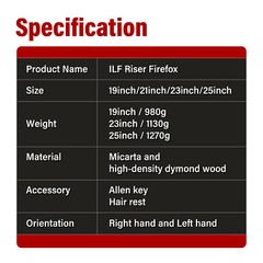 ILF Wooden Riser Laminated Micarta Recurve Handle 19″ 23″ 25″ for Recurve Bow