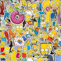 25 Piece Mix Lot 2” Simpsons Stickers Water Bottles, Waterproof Vinyl