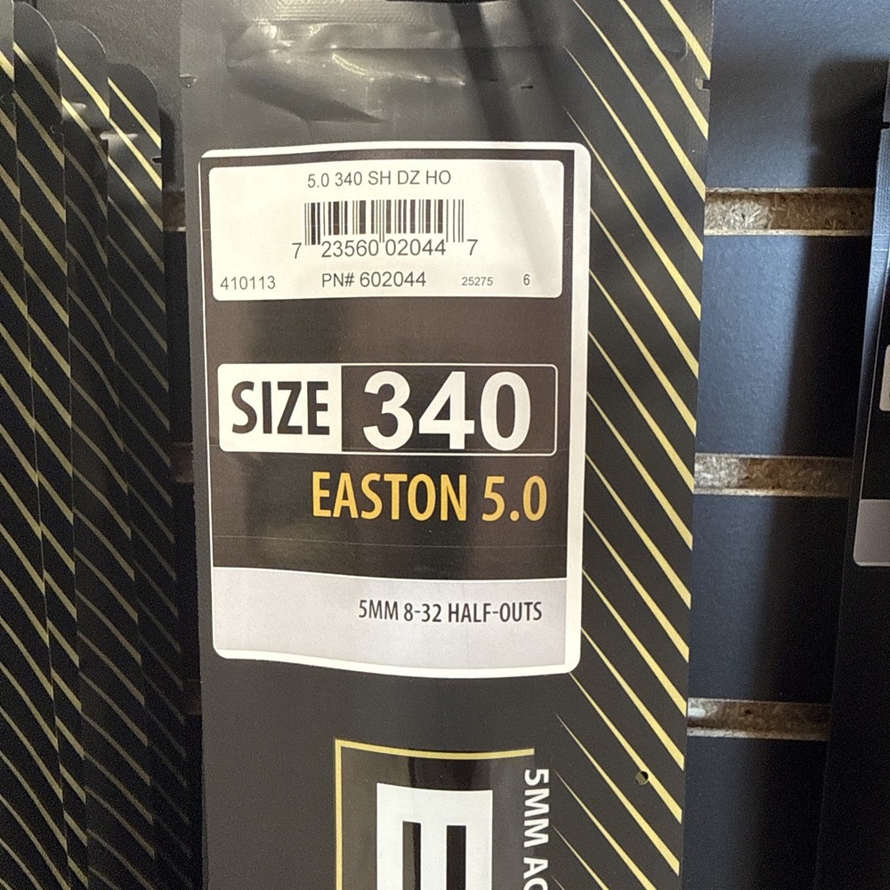 Easton 5.0 Shafts W/Halfout 340 Spine (Dozen)