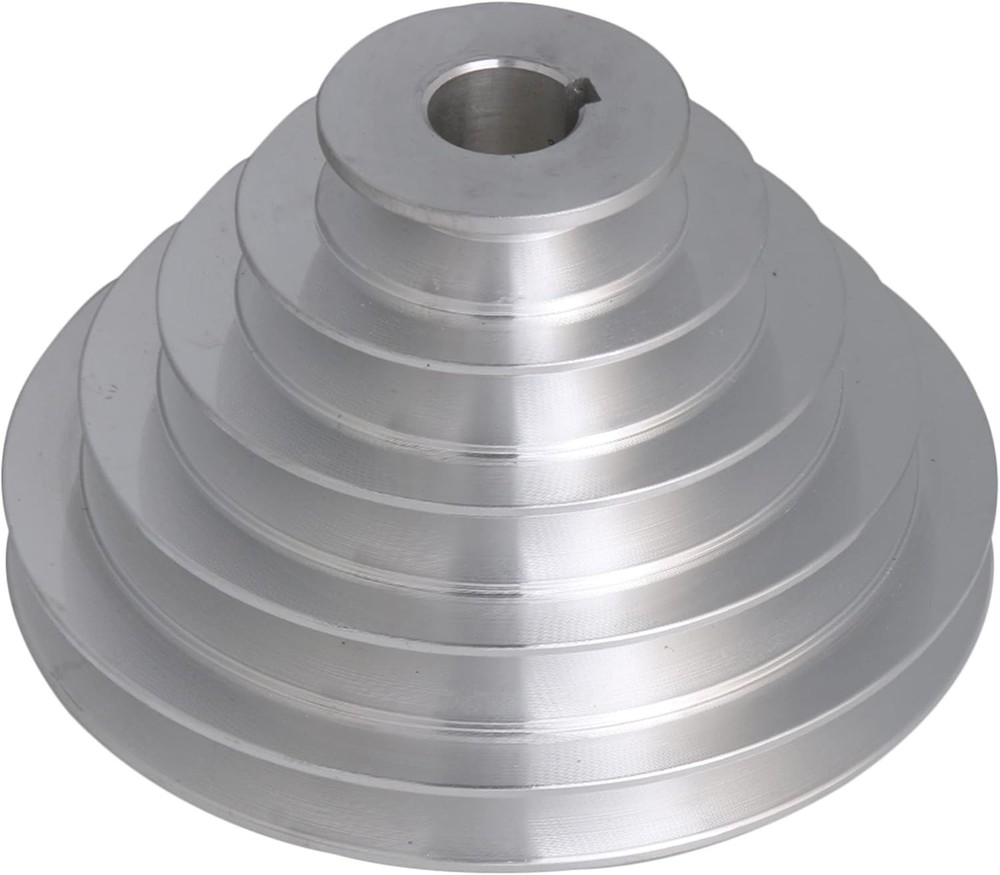 22mm Bore 54mm-150mm Outter Dia Aluminum 5 Slot A Type Pulley 5 Step