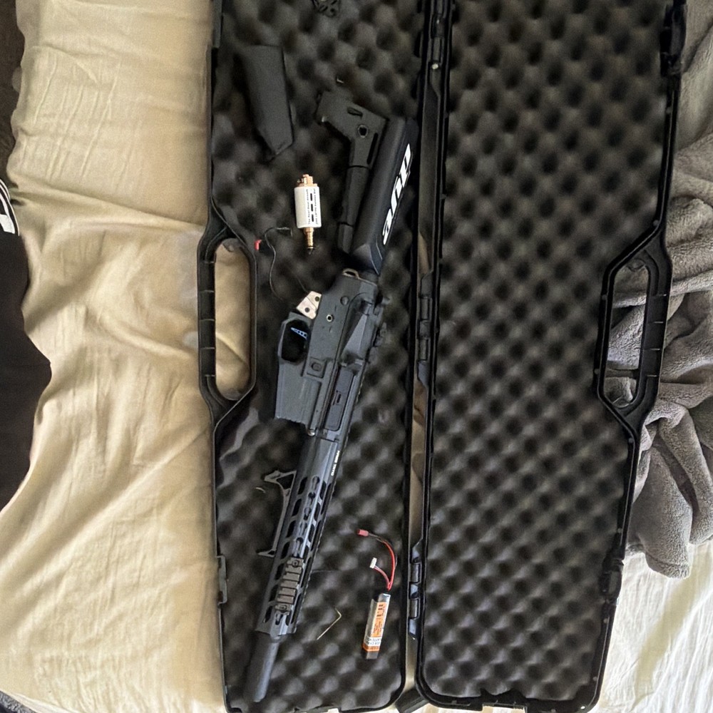 KRYTAC Trident MK2 CRB Electric Airsoft Rifle AEG Adjustable Stock Hard Case