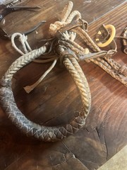 Vintage Handmade Horse Hackamore ( Bosal &Headstall) Two Rein