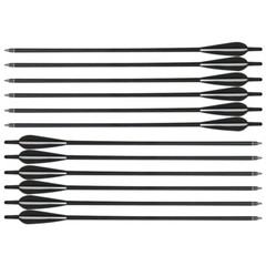 12Pcs 20″ Archery Carbon Crossbow Bolts Half Moon Nock OD 8.8mm Arrows Hunting
