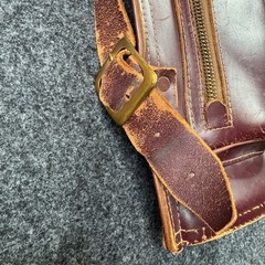 Vintage Leather Archery Arrow Quiver Brown Hip Belt Quiver Fringe Zipper Pocket