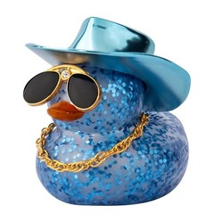 Car Rubber Duck, Dashboard Decorations Colorful Laser Laser Blink Dark Blue