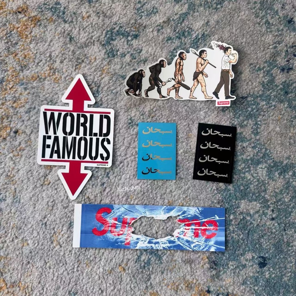 SUPREME SS26 STICKER SET ART DEALER BOX LOGO MINI ARABIC EVOLUTION