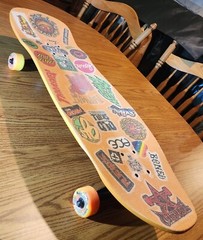 Dogtown Jay Adams «Rat Face» Skateboard w/Clear Grip Over Stickers, Snot Wheels