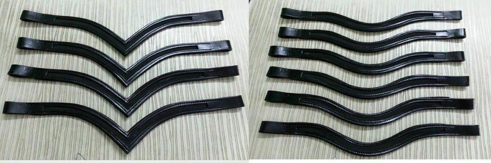 Set 6 x 1 Leather Empty Channel Bridle Browband All Size & Shape For Horse.