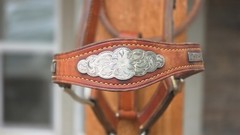 Vintage MacPherson Los Angeles Show Halter North & Judd Buckles Silver Overlay
