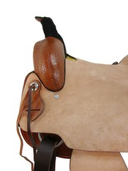 USED WESTERN SADDLE HORSE PLEASRE TRAIL RIDE HARD SEAT ROUGH LEATHER TACK 17 18