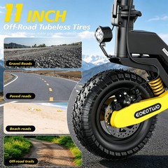 EOEOTWO Off-road Electric Scooter for Adult 48V13AH 30MPH 11»Commuter E-Scooter