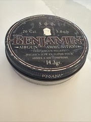 Benjamin Air Gun Ammunition 20Cal 5.0mm Pellets 500 Count