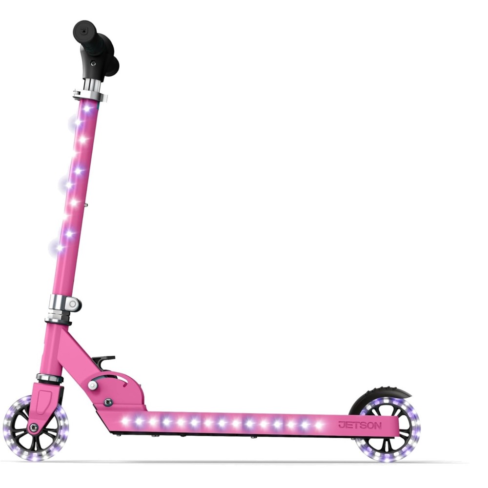 Fun & Portable Light-Up Kids Kick Scooter with Adjustable Handlebar, Ages 5+