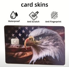 Eagle USA FLAG Patriotic Credit Debit Card Skin Cover Sticker 1PC