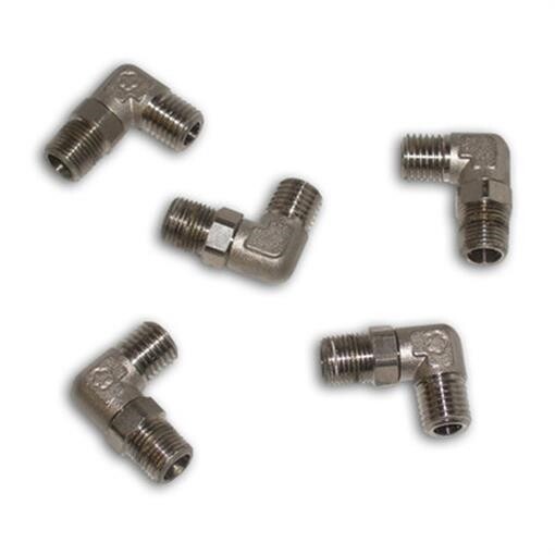 5 Kingman Spyder steel 90 Degree Swivel Elbow Gas Fittings 1/8″ NPT – Metric LOT