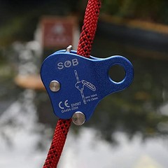 Climbing Ascender Fall Protection Rope Grab Belay Device Gear Aluminum Black
