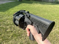 M32 ICS MGL Full Size Airsoft Revolver Grenade Launcher With 12 40mm Shells
