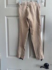 Equi Star Unisex Kids Tan Knee Patch Jodhpurs Riding Breeches Pants Size 10 EUC