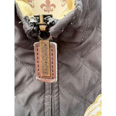 Equine Couture Parisian Vest Womens Large Black Tan Quilted Equestrian Riding L