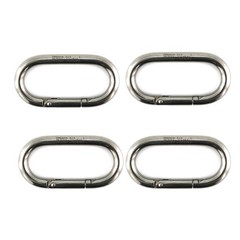 4 Pack 1/4″ 2.36″ Heavy Duty Carabiner Clip Spring Snap Hook Stainless Steel