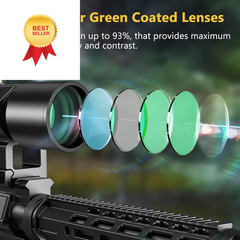 CVLIFE 1.5-5×32 Crossbow Scope, 20-100 Yards Etched Glass Ballistic Black